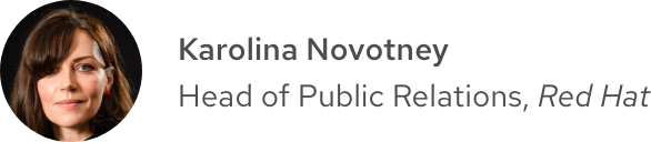 Image of an avatar group with a photo of a woman and text